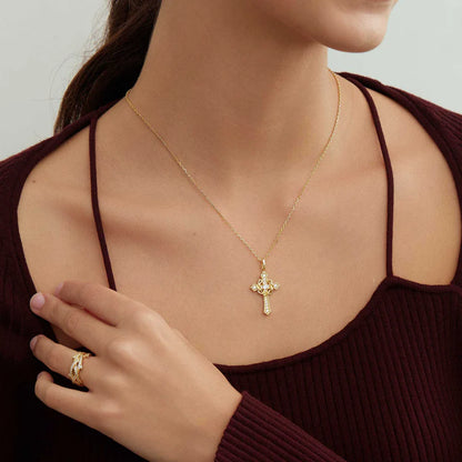 Cross & Crown of Thorns Necklace