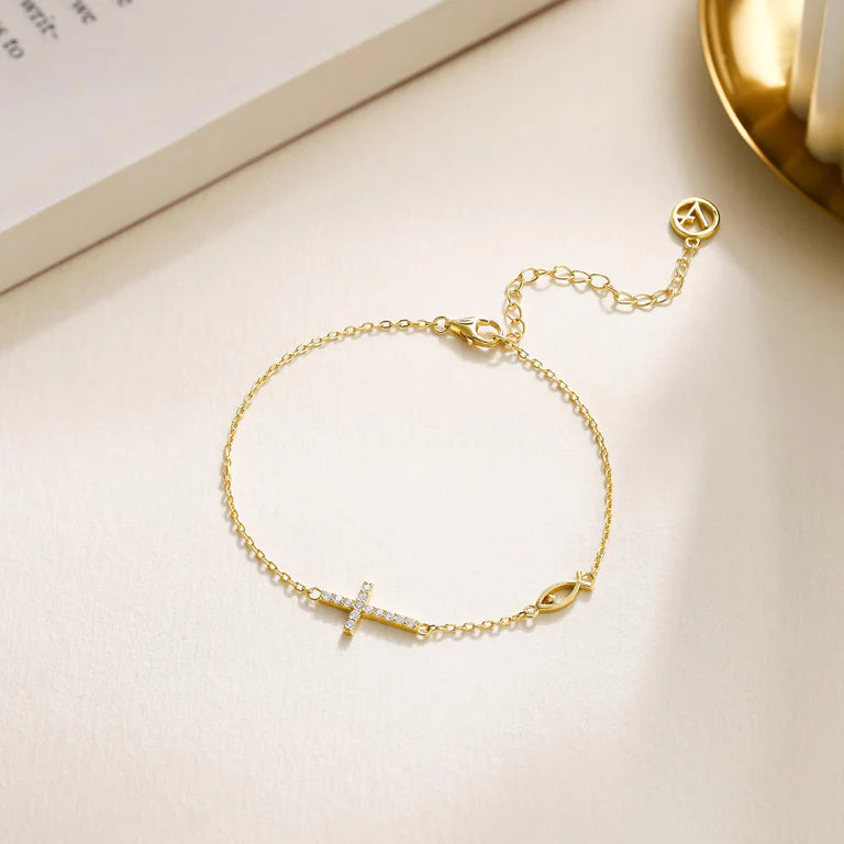 Blessed Cross & Fish Bracelet
