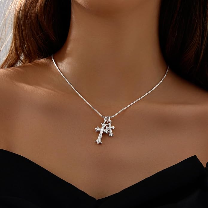Dual Cross Necklace