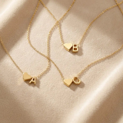 Heart Initial Necklace