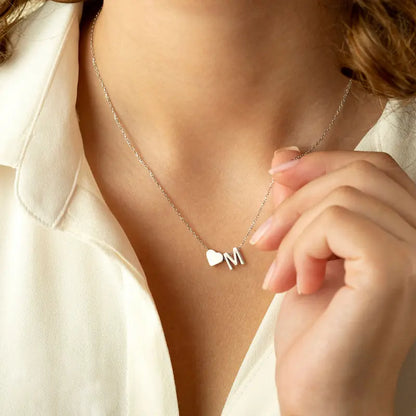 Heart Initial Necklace