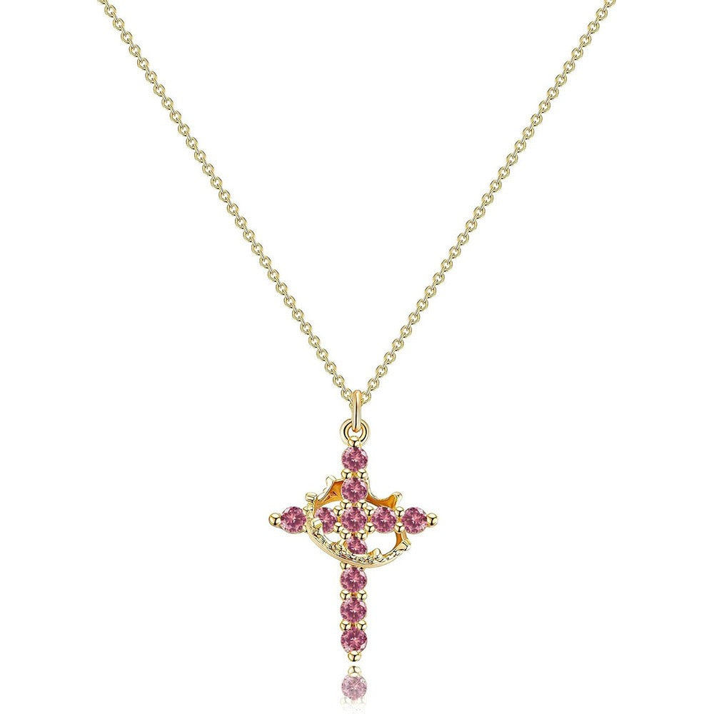 The Eternal Cross & Crown Necklace