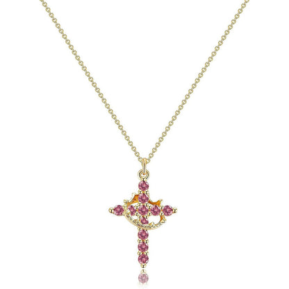 The Eternal Cross & Crown Necklace