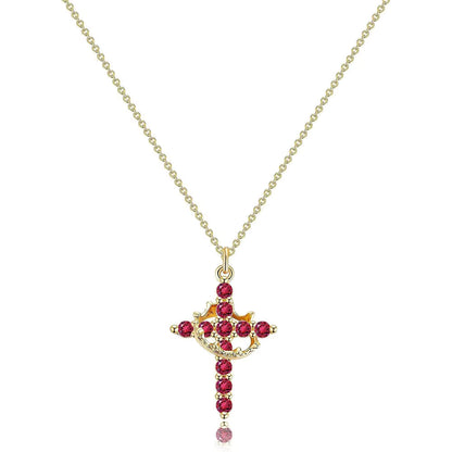 The Eternal Cross & Crown Necklace