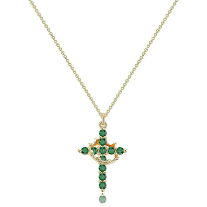 The Eternal Cross & Crown Necklace