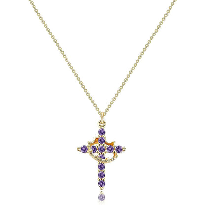 The Eternal Cross & Crown Necklace