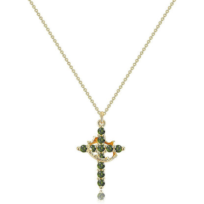 The Eternal Cross & Crown Necklace