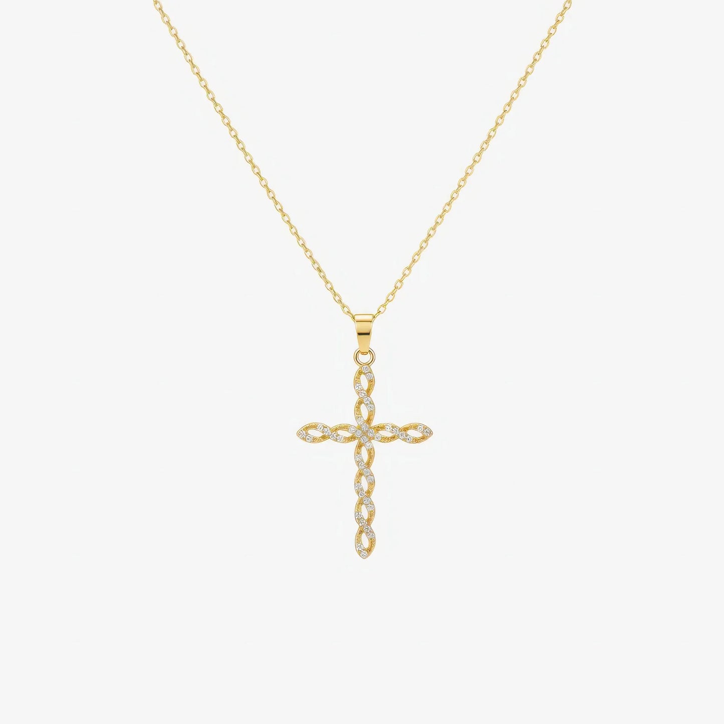 Twirl Cross Necklace