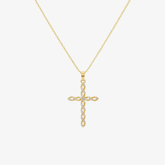 Twirl Cross Necklace