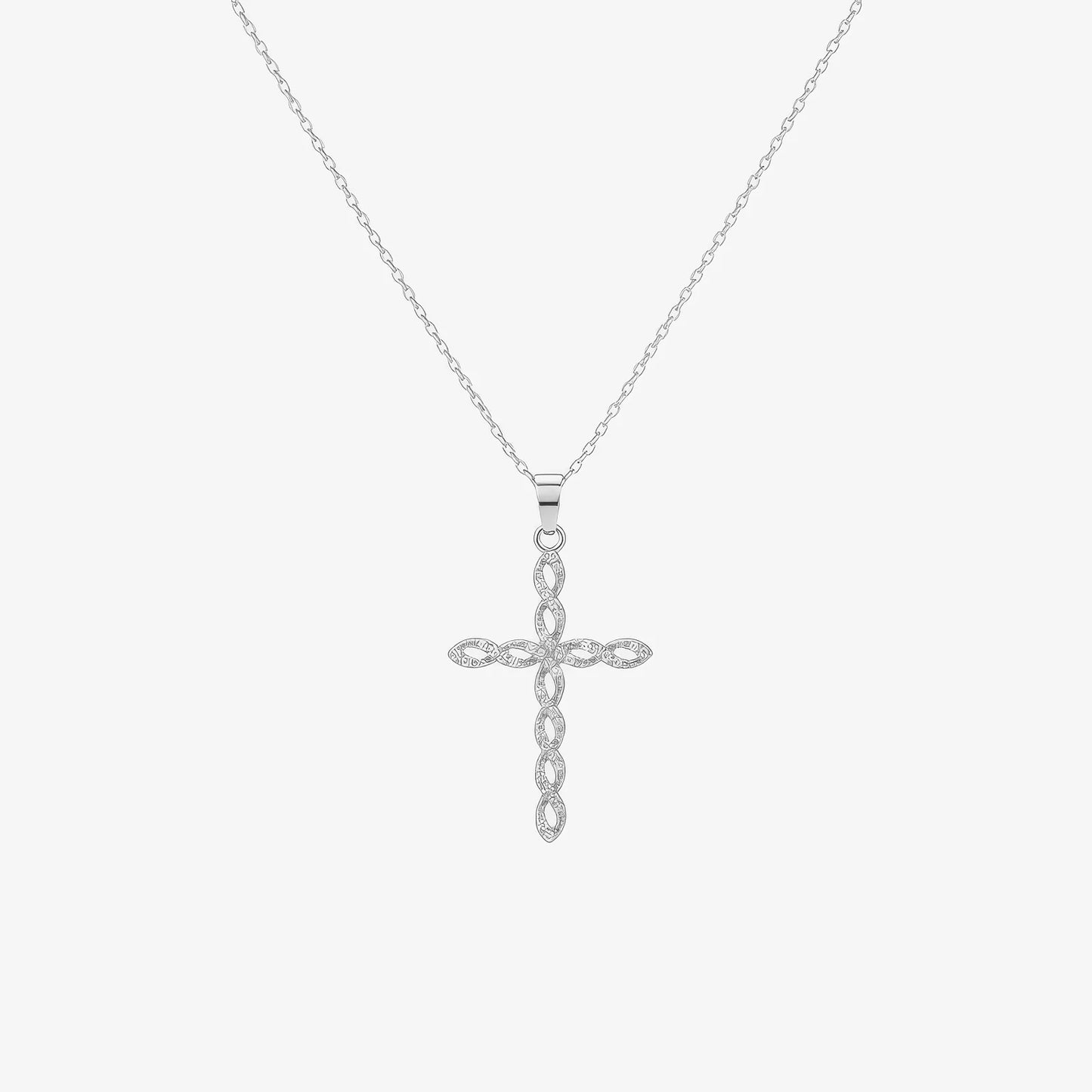 Twirl Cross Necklace