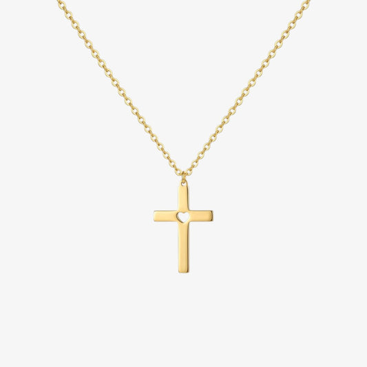 Heart Cross Necklace