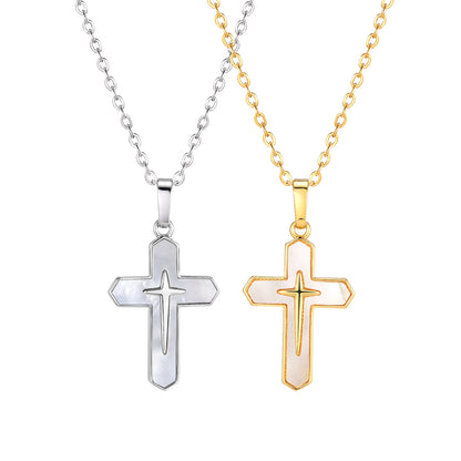 Cross on Cross Pendant Necklace