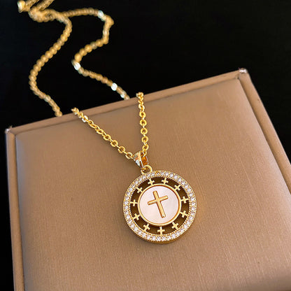 Surrounding Cross Pendant Necklace