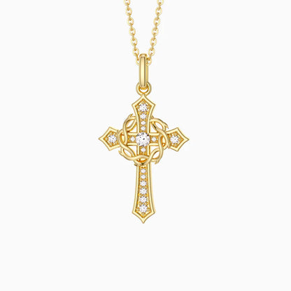 Cross & Crown of Thorns Necklace