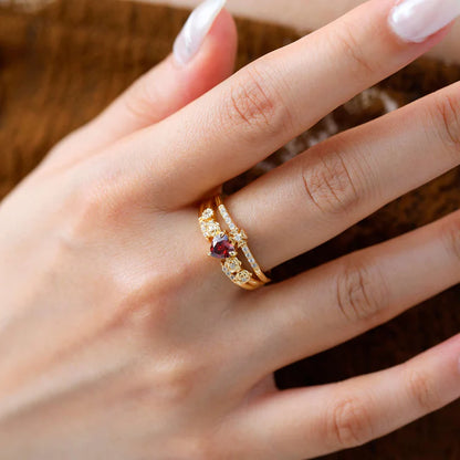 Sacred Heart Cross Ring