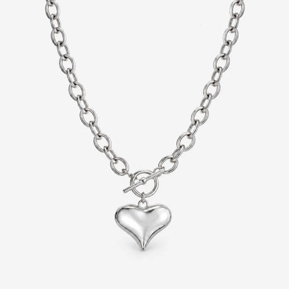 Puffy Heart Pendant Necklace