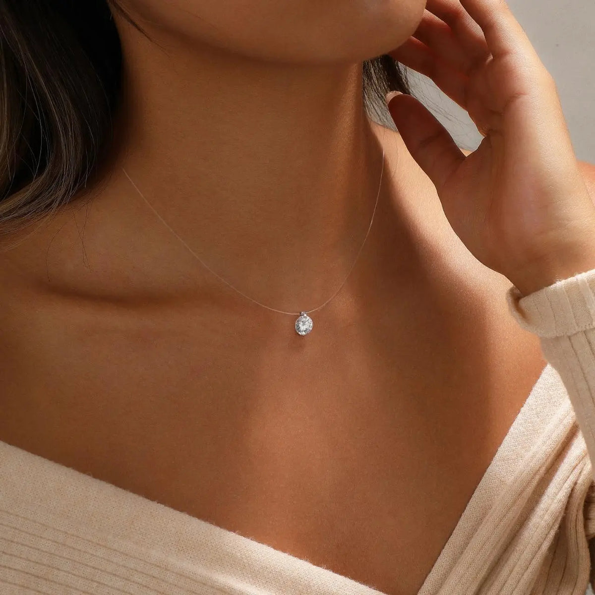 Floating Diamond Necklace