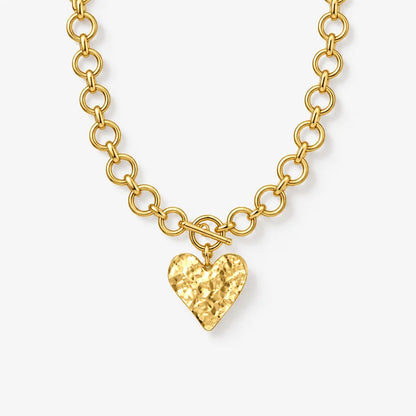 Hammered Heart Necklace