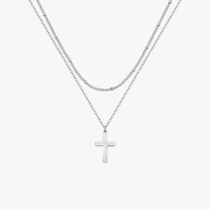 Layered Cross Necklace