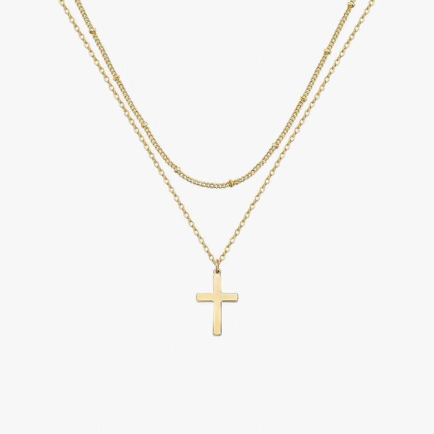 Layered Cross Necklace
