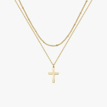 Layered Cross Necklace