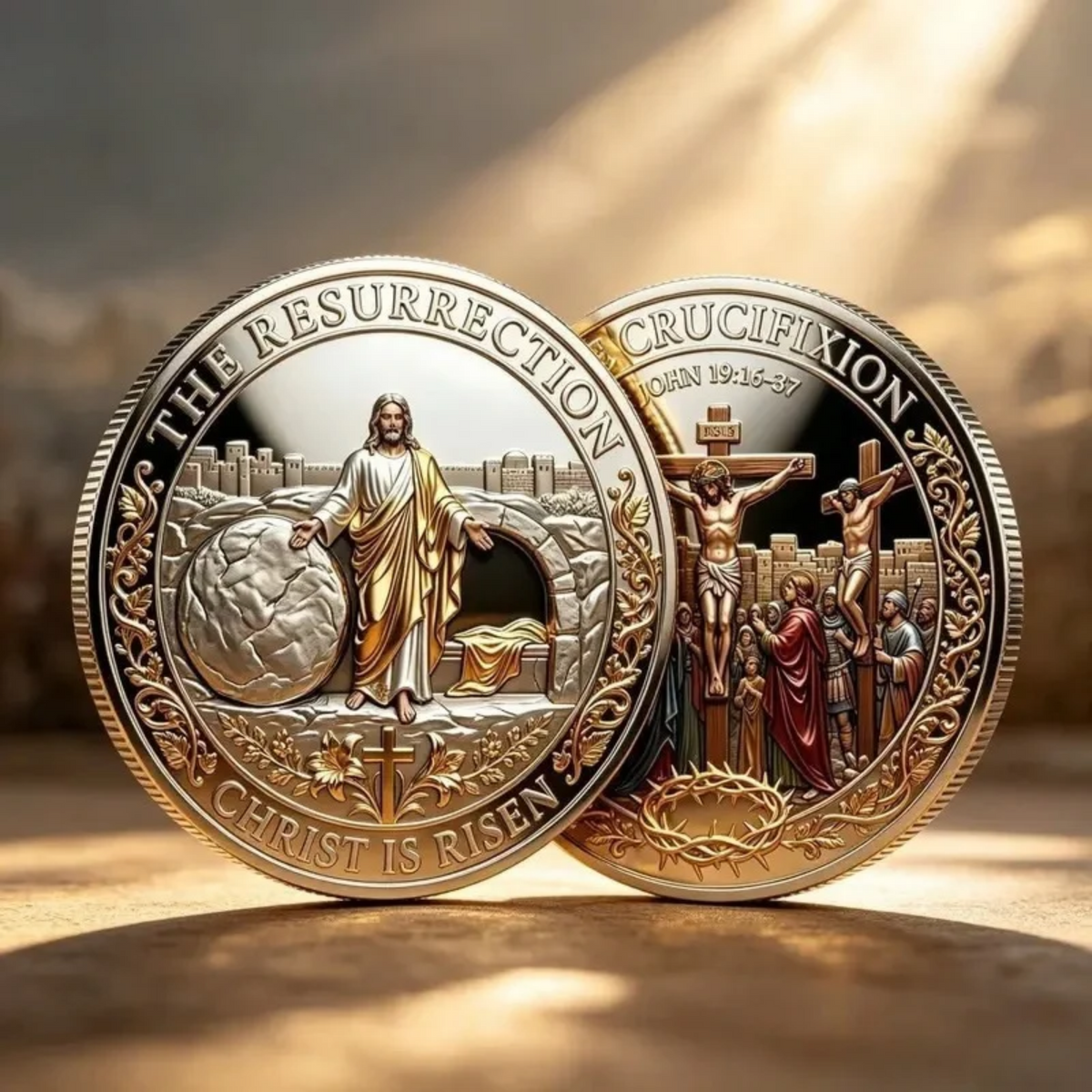 Crucifixion & Resurrection Memorial Coin